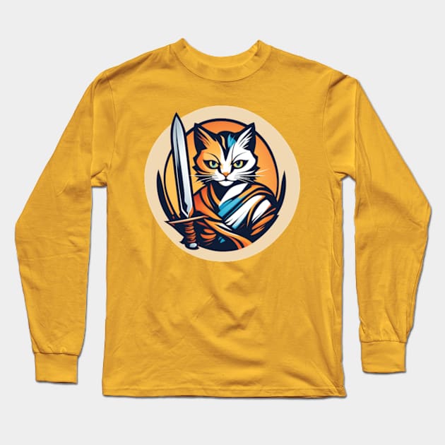 Sword Kitty Long Sleeve T-Shirt by Gamers Gear